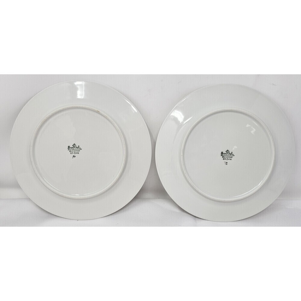 Vintage Rosenthal Petal Lane Moss Rose 7 3/4" Salad Plates Set Of 2 NEAR MINT - Picture 2 of 9